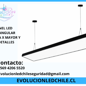 Lampara Panel Led 30x1.20m 60 W Colgante Orilla Negra Blanco